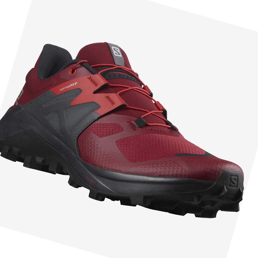 Tenis Para Trail Running Salomon WILDCROSS 2 Hombre Negros Rojos | MX 3522AHK